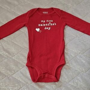 Carter's Red Valentine's Day Bodysuit Size 3-6m